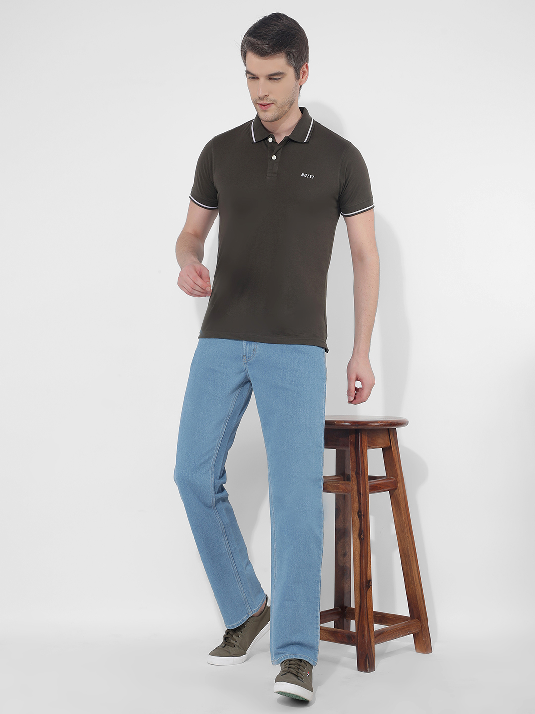 Numero Uno Men Solid Blue Jeans